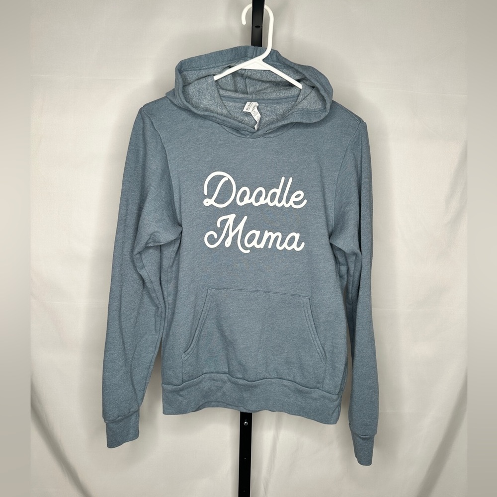🐩 NWOT Bella Canvas Fleece Hooded Doodle Mama Size Small